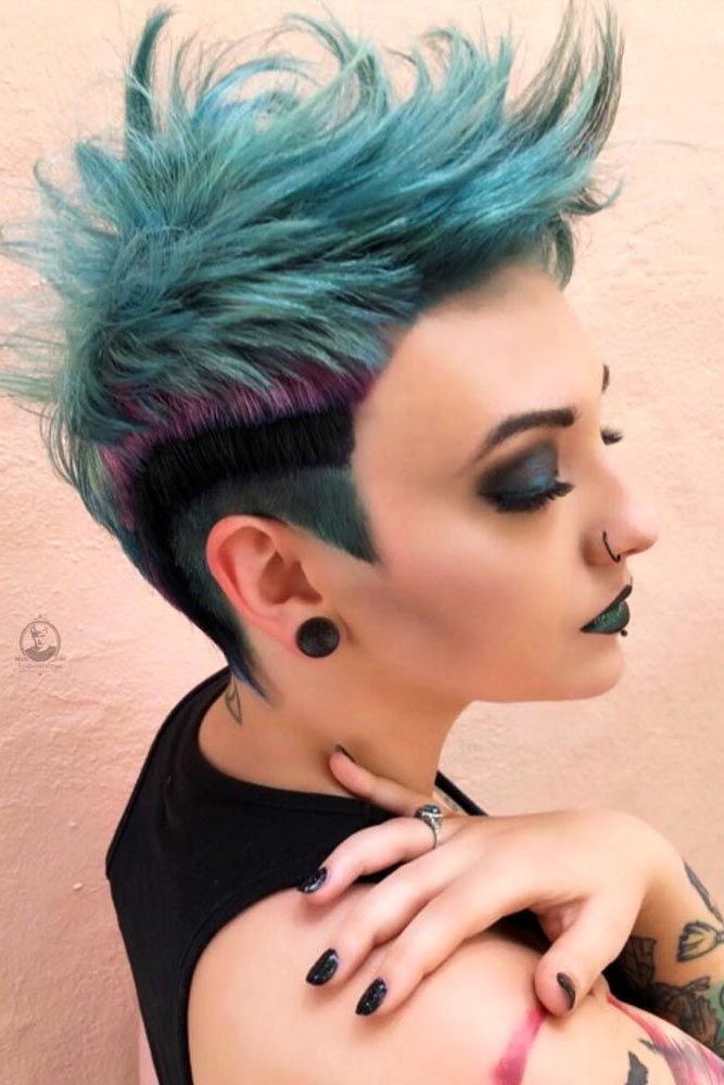 18 Cool And Daring Faux Hawk Hairstyles For Women | Hair & Makeup Regarding Punk Rock Princess Faux Hawk Hairstyles (Photo 10 of 25)