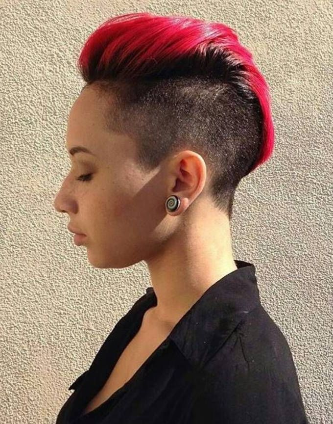 20 Bright Red Hairstyles That Sizzle | Hair | Pinterest | Hair, Hair In Vibrant Red Mohawk Updo Hairstyles (Photo 1 of 25)