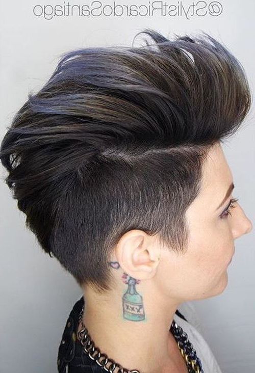 20 Faux Hawk Inspired Hairstyles: Amazing Hairstyles For Women In Messy Fishtail Faux Hawk Hairstyles (Photo 7 of 25)
