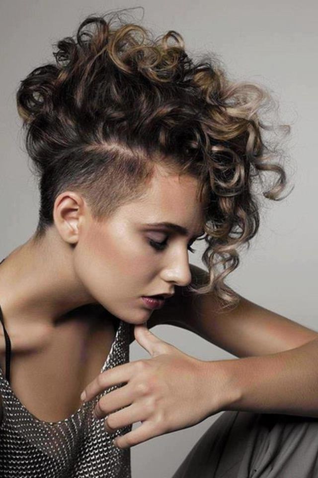 2019 Trendy Faux Hawk Hairstyles For Short Hair | Hairstyles For For Curly Style Faux Hawk Hairstyles (Photo 4 of 25)