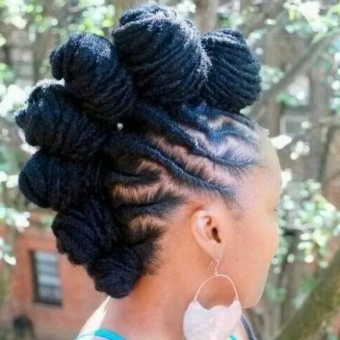 25 Wild & Fashionable Mohawk Hairstyles For Black Women Inside Long Lock Mohawk Hairstyles (View 21 of 25)