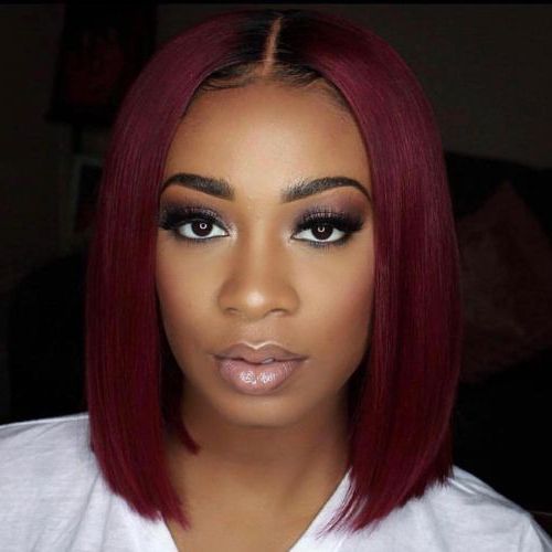 27 Best Burgundy Hair Color Ideas (highlights, Ombre & All Over In 2018 Burgundy Bob Hairstyles With Long Layers (View 22 of 25)