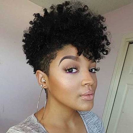 30 Pics Of Stylish Curly Mohawk Hairstyles For Black Women Inside Cute And Curly Mohawk Hairstyles (Photo 1 of 25)