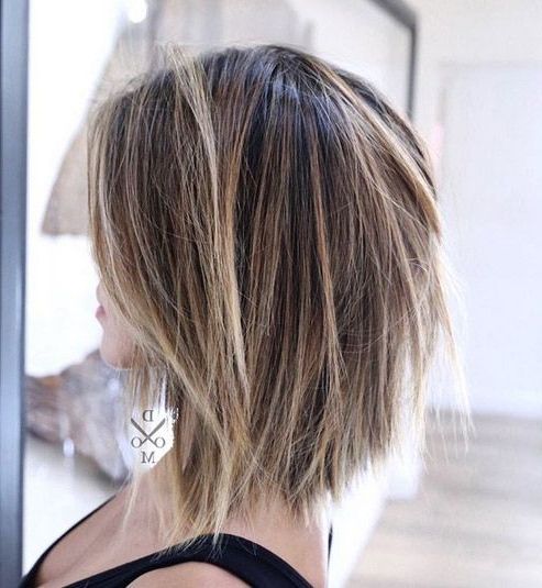 43 Short Hairstyles You'll Be Obsessed With | Edgy Haircuts With Most Popular Straight Rounded Lob Hairstyles With Chunky Razored Layers (Photo 2 of 25)