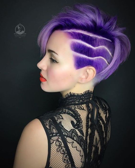 45 Undercut Hairstyles With Hair Tattoos For Women | Hair Styles Inside Holograph Hawk Hairstyles (View 23 of 25)