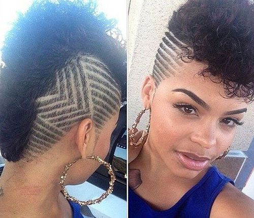 50 Mohawk Hairstyles For Black Women | Stayglam Hairstyles Intended For Mohawks Hairstyles With Curls And Design (Photo 5 of 25)