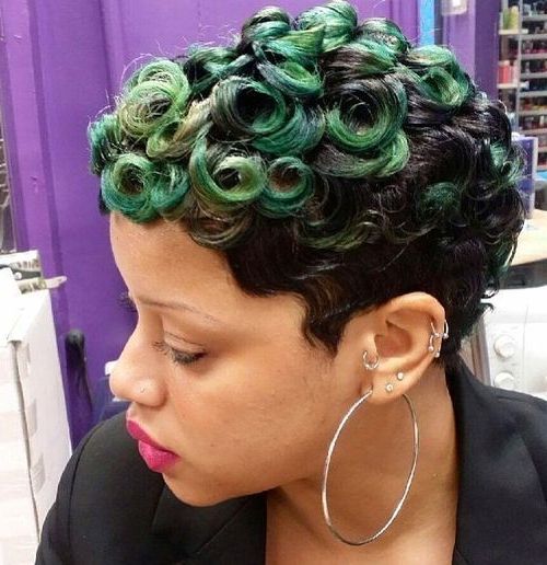 50 Most Captivating African American Short Hairstyles In 2018 | Hair Within Extravagant Purple Mohawk Hairstyles (Photo 9 of 25)