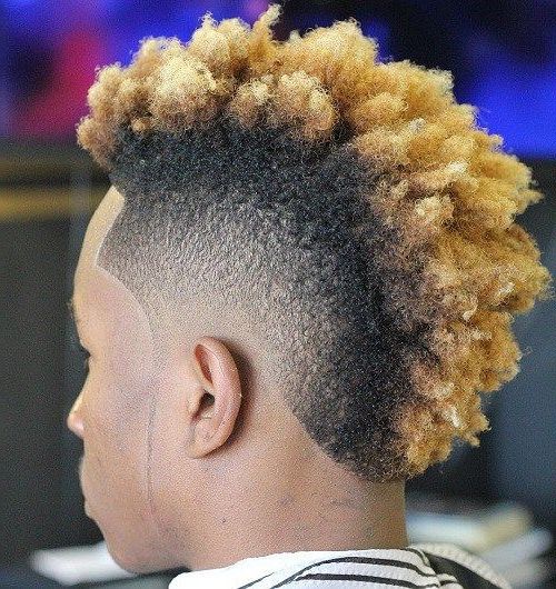 50 Stylish Fade Haircuts For Black Men | Men's Hair Styles In Mohawk Haircuts With Blonde Highlights (View 10 of 25)