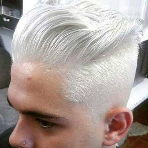 55 Edgy Or Sleek Mohawk Hairstyles For Men – Men Hairstyles World In Long Platinum Mohawk Hairstyles With Faded Sides (Photo 2 of 25)