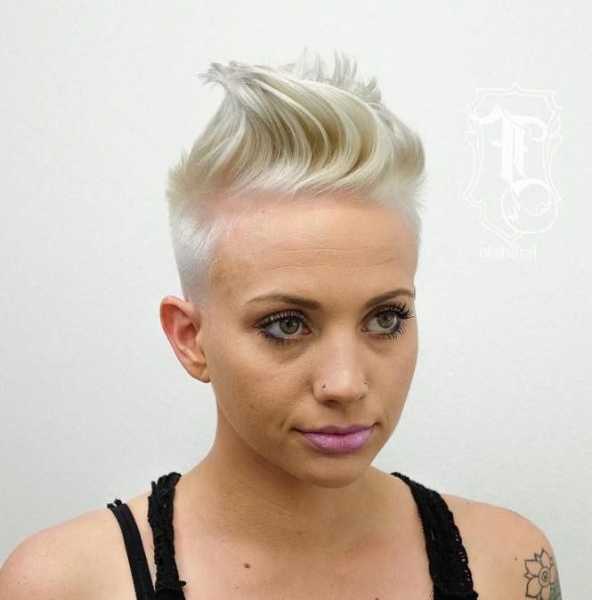 70 Most Gorgeous Mohawk Hairstyles Of Nowadays In 2018 | I Feel Within Blonde Mohawk Hairstyles (Photo 2 of 25)