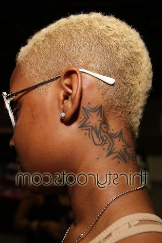 African American Platinum Blonde Mohawk | Hair It Is | Pinterest For Platinum Mohawk Hairstyles With Geometric Designs (View 17 of 25)