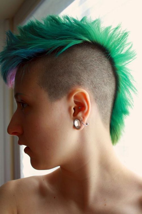 Beautiful Colors! #hair #color #bright #multi #rainbow #hairstyle With Rainbow Bright Mohawk Hairstyles (Photo 2 of 25)