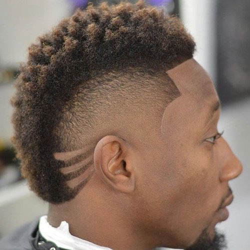 Black Men's Mohawk Hairstyles | Black Men Haircuts | Pinterest Intended For Mohawks Hairstyles With Curls And Design (Photo 1 of 25)