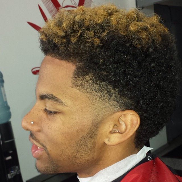 Blonde Highlights For Black Guys Blowout Fade | Men's Hairstyles Within Mohawk Haircuts With Blonde Highlights (Photo 2 of 25)