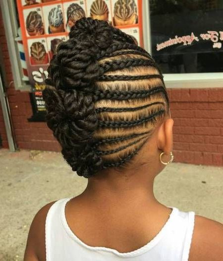 Braids For Kids – 40 Splendid Braid Styles For Girls In 2018 Within Black Braided Faux Hawk Hairstyles (Photo 22 of 25)