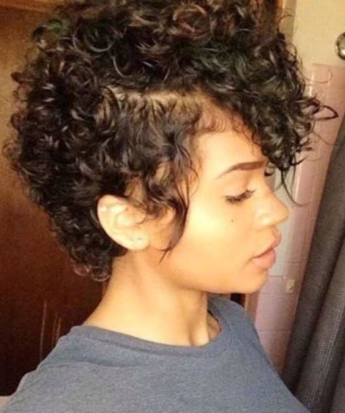 Curly Mohawk Cut … … | Curly Hairstyles | Pinte… For Curly Haired Mohawk Hairstyles (Photo 2 of 25)