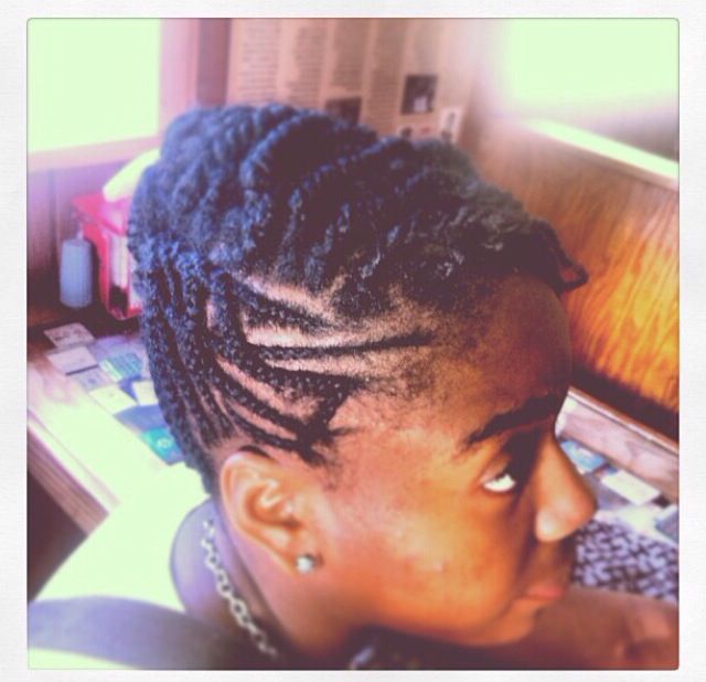 Faux Hawk Braid And Twists #naturalbraid #hairstyle | Natural Hair Within Braids And Twists Fauxhawk Hairstyles (View 6 of 25)