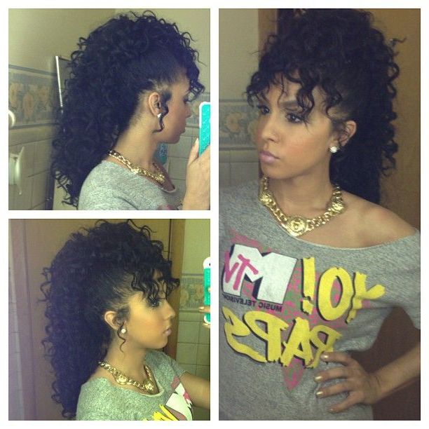 Faux Hawk | H A I R && Make U P | Hair, Curly Hair Styles, Hair Styles Inside Cute And Curly Mohawk Hairstyles (View 8 of 25)