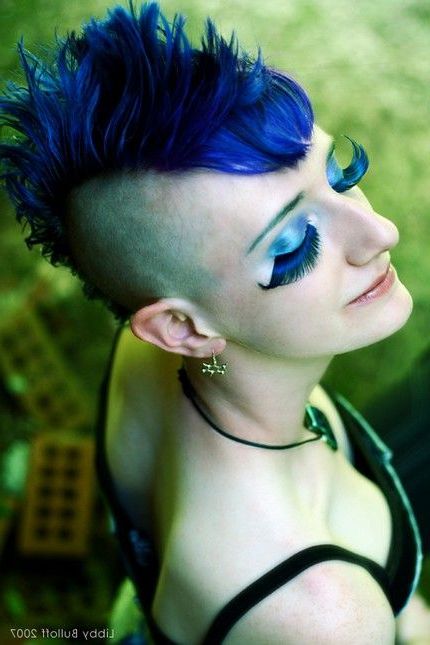 Girls Can Have Mohawks Too! I'm Diggin' The Feathery Blue Texture In Textured Blue Mohawk Hairstyles (View 5 of 25)