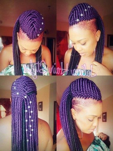 Gorgeous Braids In Purple Shades And Colors! In 2018 | Purple Hair With Lavender Braided Mohawk Hairstyles (Photo 12 of 25)