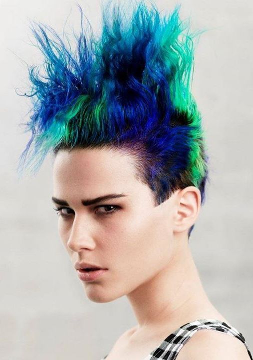 Hair Tagged As Short Haircuts – Page 2 Of 27 | Hair Ideas With Textured Blue Mohawk Hairstyles (Photo 6 of 25)