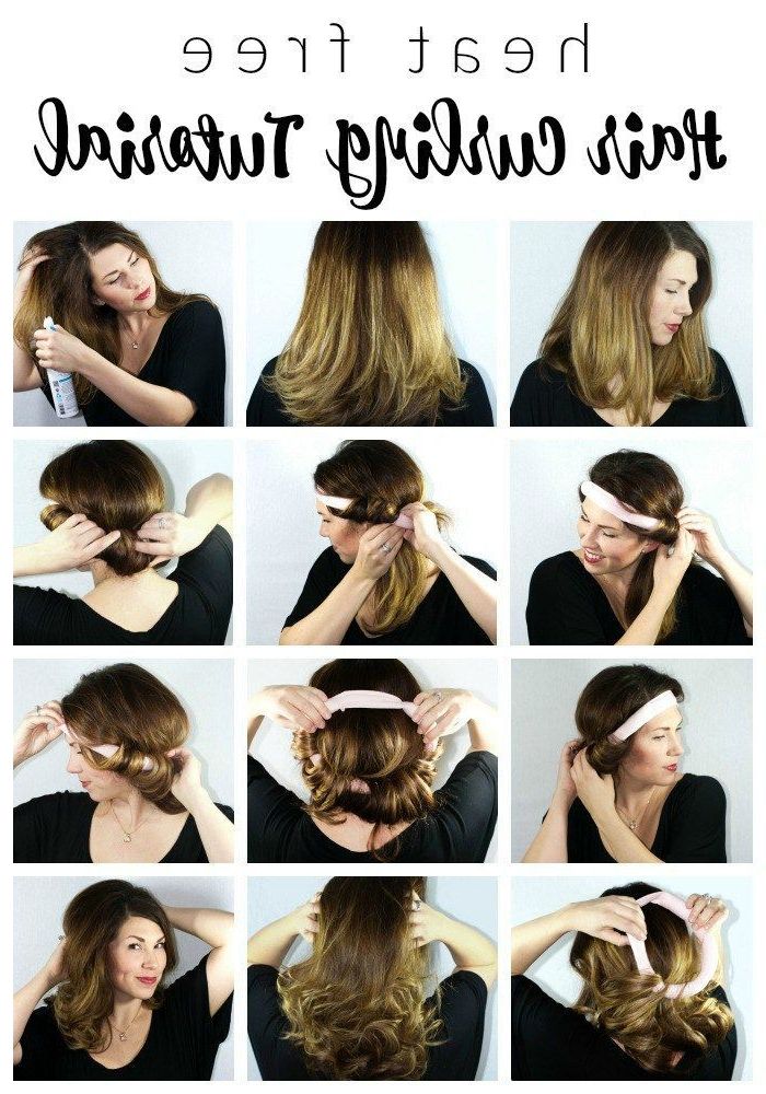 Heat Free Hair Curling Tutorial | Beauty  Hair & Makeup | Pinterest Inside 2018 Heat Free Layered Hairstyles (Photo 7 of 25)