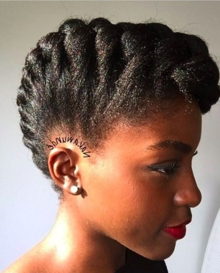 Here Are Two Natural Hair Videos On How To Slay A Twist Out'my With Divine Mohawk Like Updo Hairstyles (Photo 16 of 25)