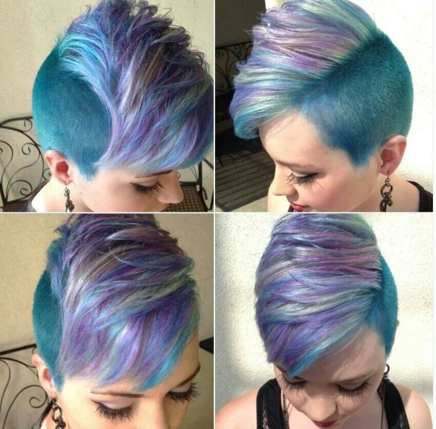 Idea For Mixing Colors Sometime. Not Pastels, Though. | Hair Within Mohawk Hairstyles With Vibrant Hues (Photo 6 of 25)