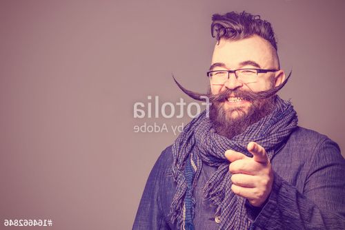Laughing Bearded Man With A Mohawk Hairstyle Showing Forefinger With Regard To Pink And Purple Mohawk Hairstyles (Photo 24 of 25)