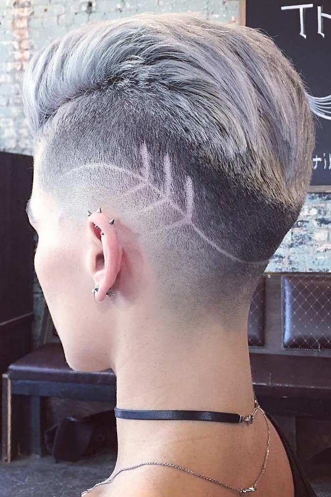 Medium Hairstyles To Make You Look Younger | Female Hairstyles Throughout Platinum Mohawk Hairstyles With Geometric Designs (Photo 18 of 25)