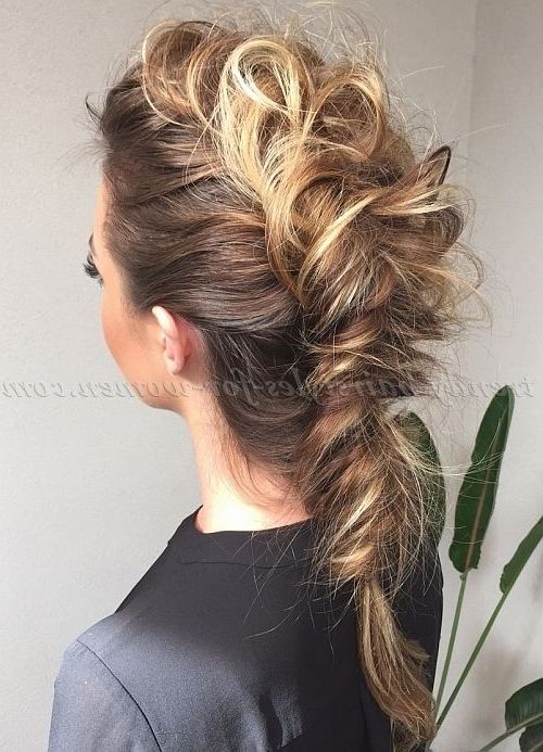 Mohawk Braid | Long Hairstyles | Pinterest | Hair, Hair Romance And For Messy Fishtail Faux Hawk Hairstyles (Photo 11 of 25)