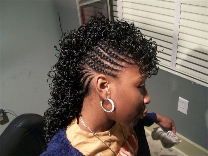 Mohawk Braids: 12 Braided Mohawk Hairstyles That Get Attention For Mohawks Hairstyles With Curls And Design (Photo 13 of 25)