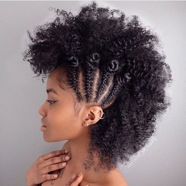 Mohawk Hairstyles For Black Women, Ideas Of Shaved Afro Mohawk. For Curl–accentuating Mohawk Hairstyles (Photo 16 of 25)