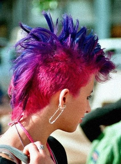 Pink, Blue, Purple Mohawk <3 | Hair | Pinterest | Hair Styles, Hair For Hot Pink Fire Mohawk Hairstyles (View 8 of 25)