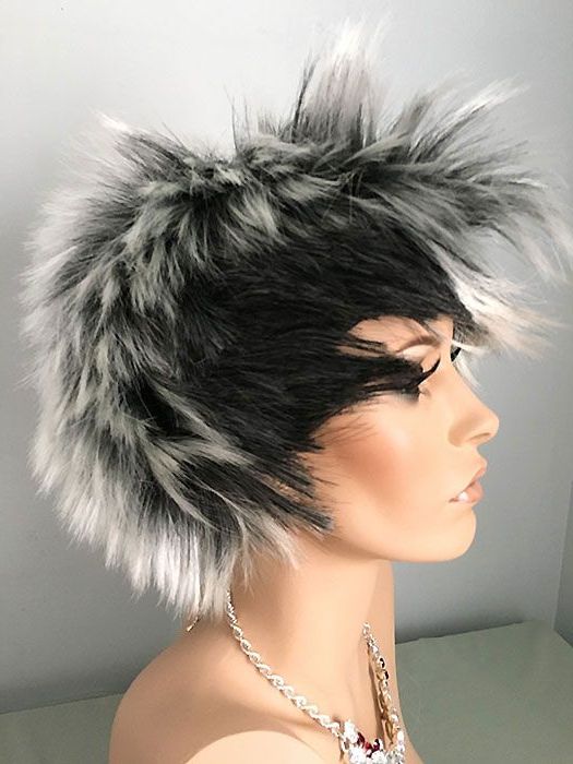 Punk. Mohawk, Wig, Black, White | •hair• | Pinterest | Wigs, Lace With Regard To Silvery White Mohawk Hairstyles (Photo 6 of 25)