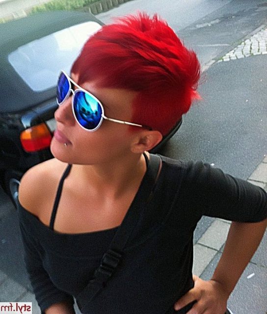 Red Hairstyles For Short Hair – Hair World Magazine Pertaining To Vibrant Red Mohawk Updo Hairstyles (View 19 of 25)