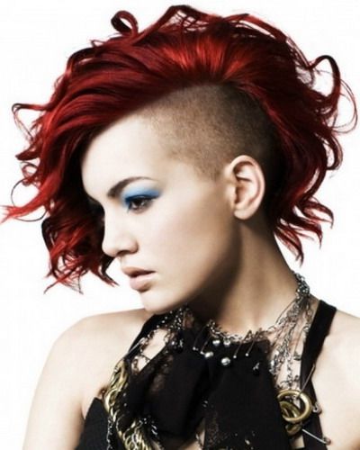 Red Mohawk Hairstyle For Girls | Famous Hairstyles | Pinterest Pertaining To Bleached Feminine Mohawk Hairstyles (Photo 10 of 25)