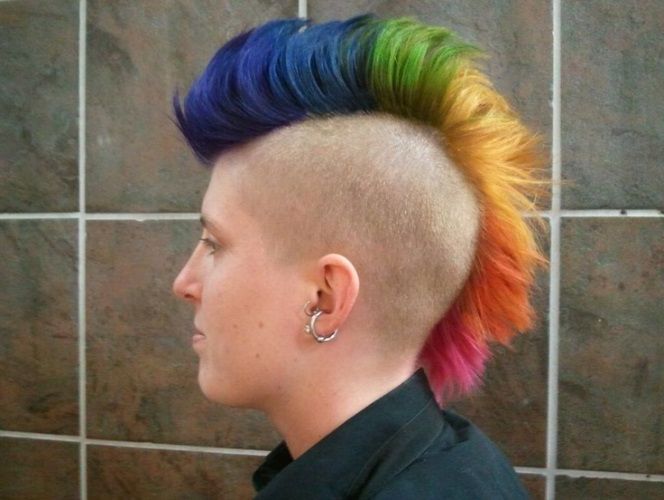 Related Image | Hair In 2018 | Pinterest | Hair Styles, Mohawk Intended For Rainbow Bright Mohawk Hairstyles (View 7 of 25)