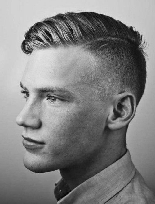 Short Razor Part Gelled Hairstyles For Men | Men's Hairstyle Intended For Gelled Mohawk Hairstyles (View 17 of 25)