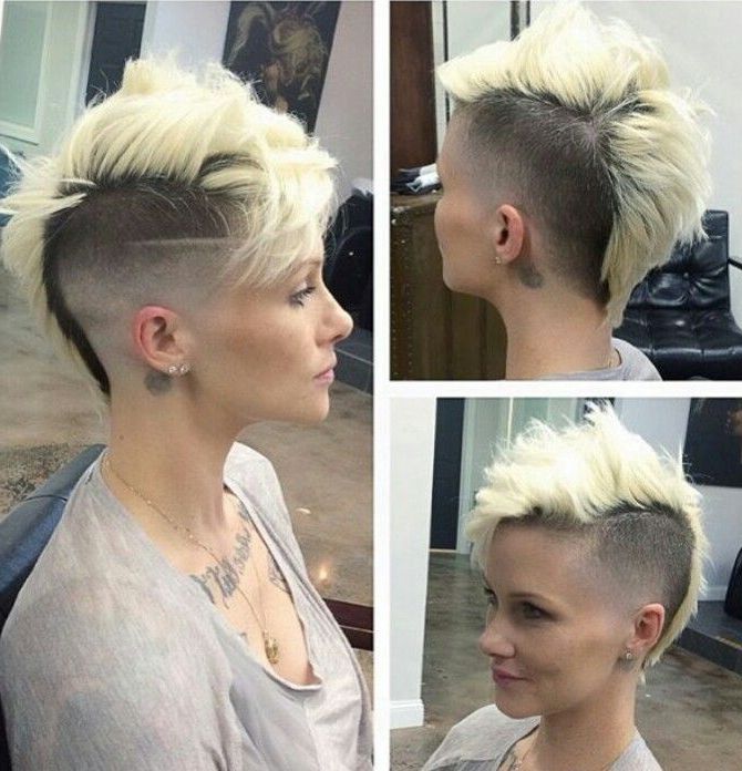 The 81 Best Short Hair Images On Pinterest | Hair Cut, Hair Styles Regarding Long Platinum Mohawk Hairstyles With Faded Sides (Photo 19 of 25)