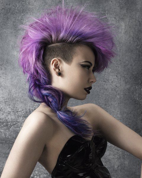 Featured Photo of The 25 Best Collection of Extravagant Purple Mohawk Hairstyles