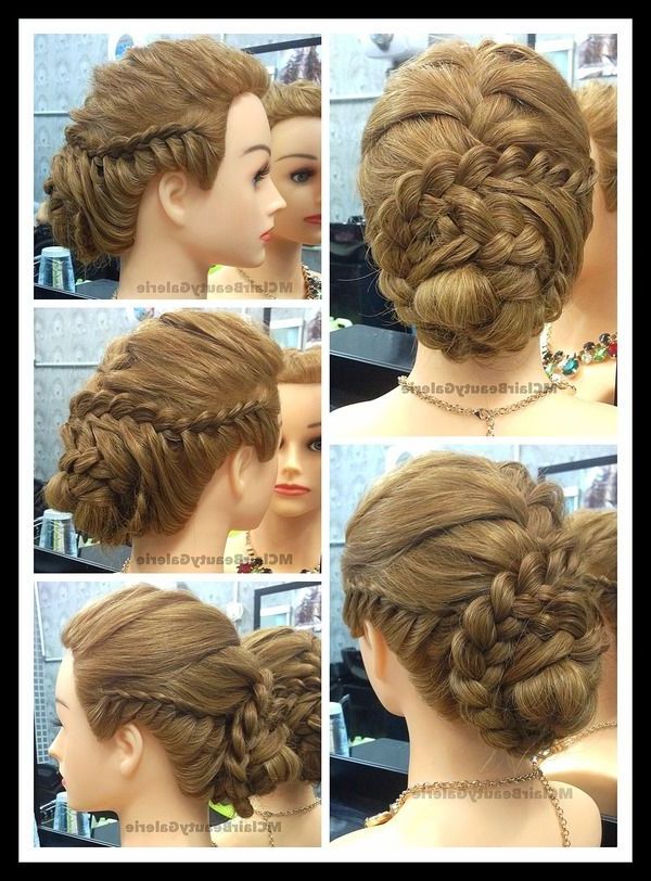 1 Large French Braid Wrapped Into A Bun (View 16 of 25)