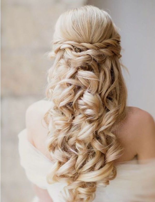 10 Irresistible Bridal Hairstyles For Long Locks – The Pink Bride Inside Short Spiral Waves Hairstyles For Brides (View 11 of 25)