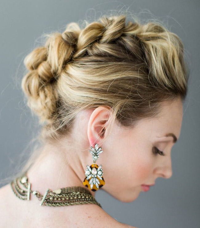 13 Seriously Pretty Ways To Rock A Faux Hawk | Brit + Co With Formal Faux Hawk Bridal Updos (View 4 of 25)