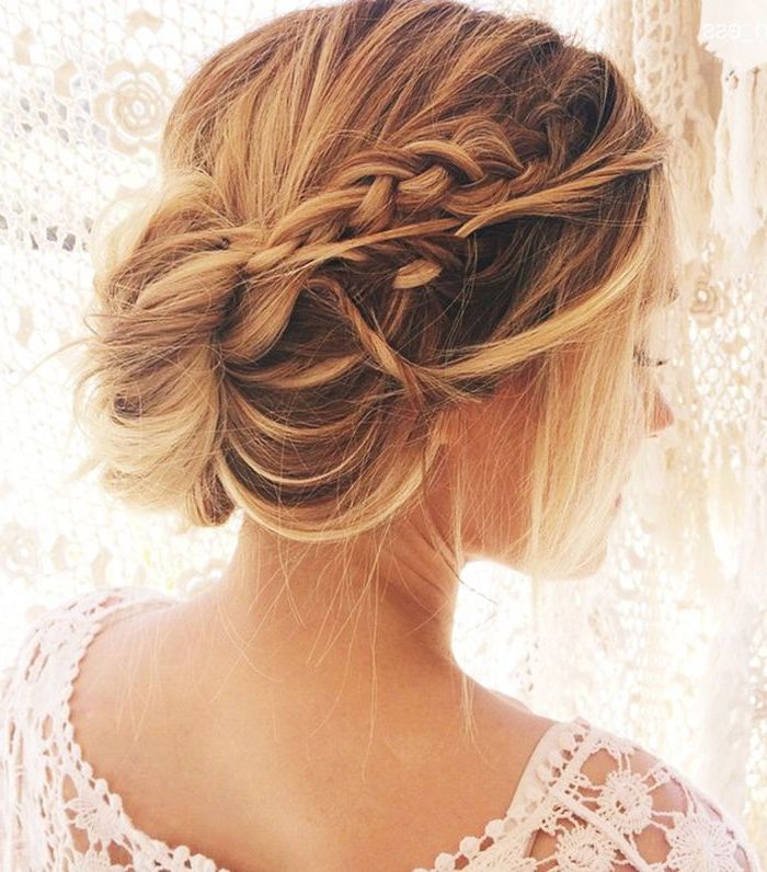 15 Updos For Thin Hair That You'll Love | Byrdie With Chignon Wedding Hairstyles With Pinned Up Embellishment (View 13 of 25)