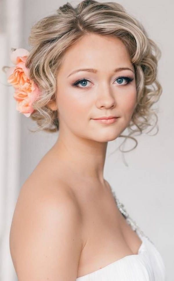 20 Bob Wedding Hairstyles Ideas | Wedding Stuff | Pinterest With Regard To Curly Wedding Updos For Short Hair (View 25 of 25)