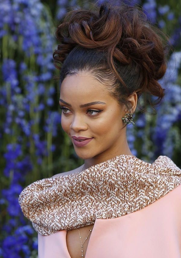 20 Holiday Party Hairstyles For 2015 Inspiredcelebs | Fashionisers© Regarding Voluminous Curly Updo Hairstyles With Bangs (View 14 of 25)