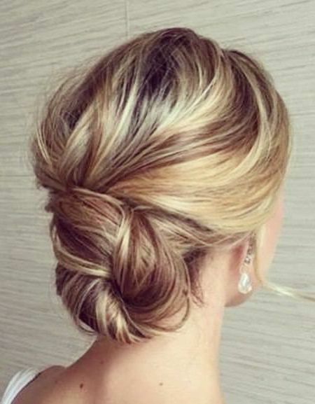 20 Unique Updos For Thin Hair | Long Bob Hairstyles | Wedding With Destructed Messy Curly Bun Hairstyles For Wedding (View 5 of 25)