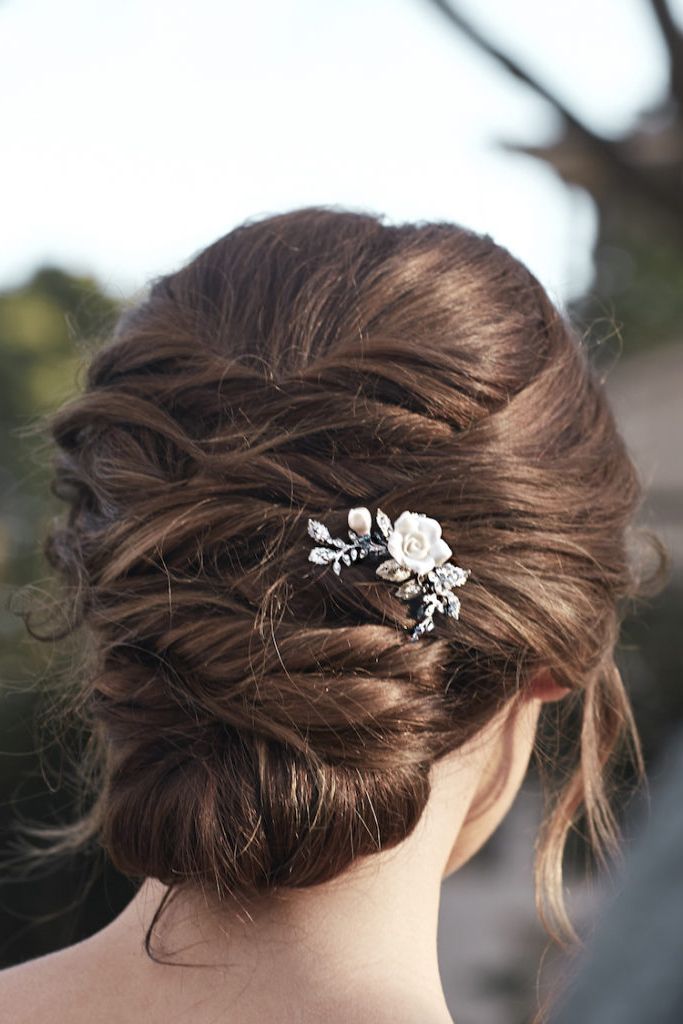 2018 Wedding Hair Trends | The Ultimate Wedding Hair Styles Of 2018 Within Chignon Wedding Hairstyles With Pinned Up Embellishment (View 5 of 25)