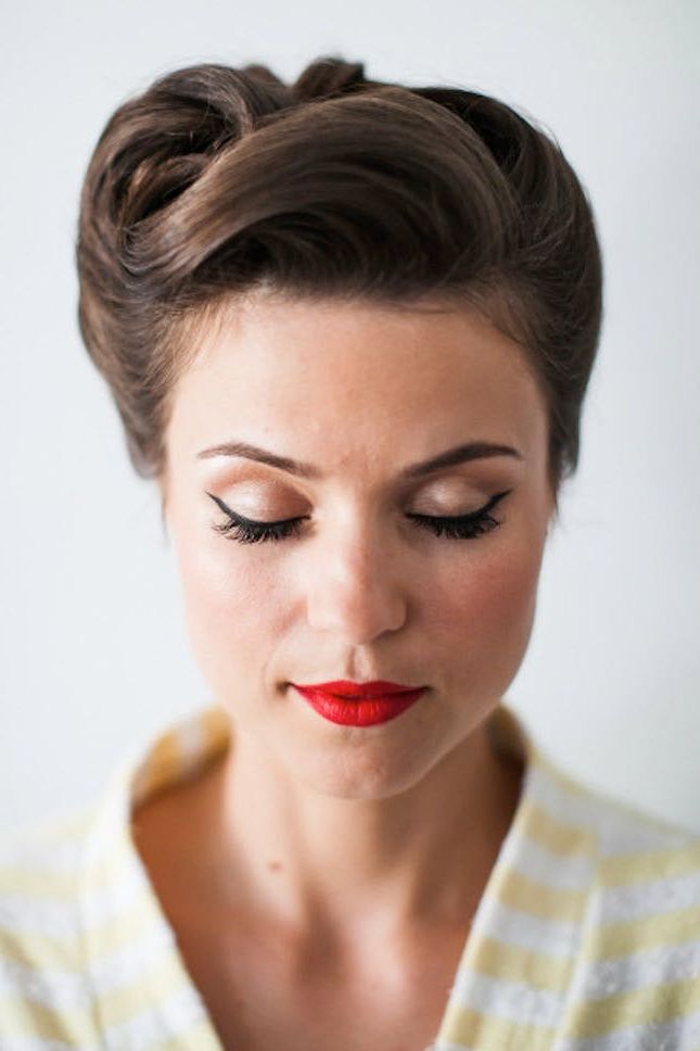 21 Wedding Updos That Go Way Beyond The Low Bun | Brit + Co With Regard To Retro Glam Wedding Hairstyles (View 24 of 25)